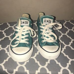 Teal colored Converse